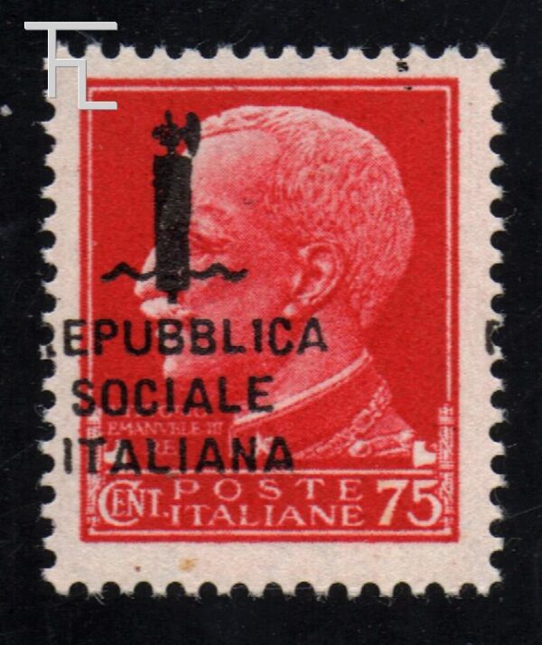 18100-Cent. 75 - Soprastampa a cavallo - - Image 3