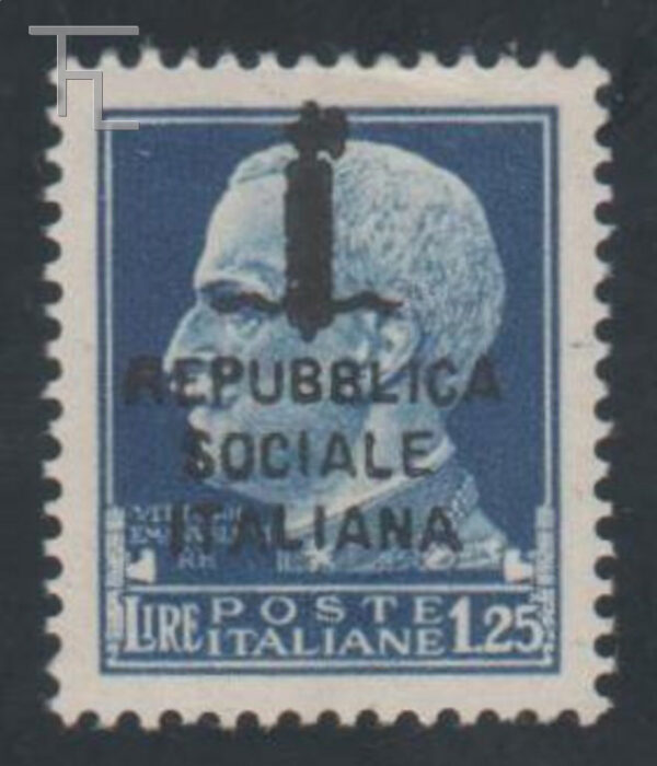 22000-L. 1,25 - Scambio di Soprastampa