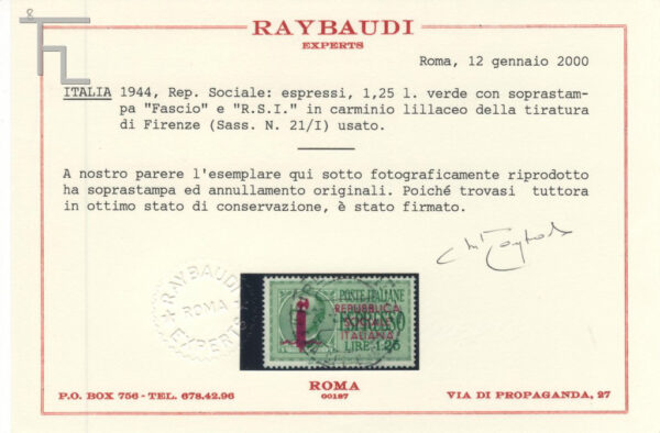 23900-L. 1,25 - ESPRESSI - Tiratura di FIRENZE - - Image 3