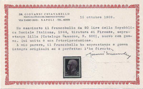 22100-L. 50 - Emissione di Firenze - - Image 3