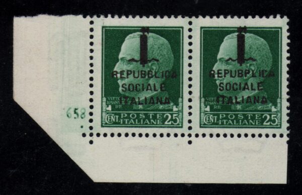 4351- Cent.25- Tiratura di Roma - coppia - pos.92 -